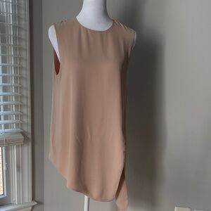 Babaton Sleeveless Beige Asymmetrical Top Small